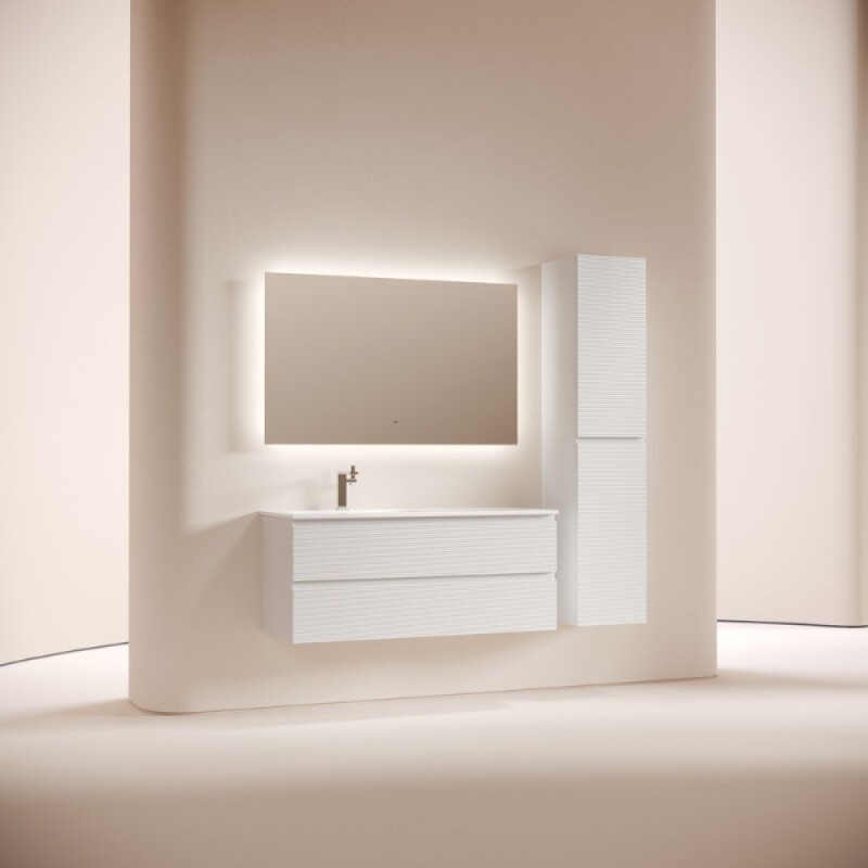 Тумба под раковину Sancos Folk FL120LW, 120 см, подвесная, Bianco, левая