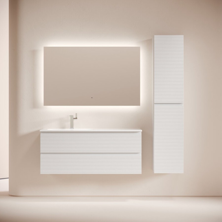 Тумба под раковину Sancos Folk FL120LW, 120 см, подвесная, Bianco, левая