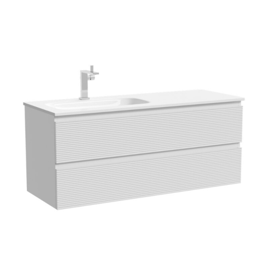 Тумба под раковину Sancos Folk FL120LW, 120 см, подвесная, Bianco, левая