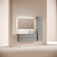 Тумба под раковину Sancos Folk FL120RES, 120 см, подвесная, Ergraut soft, правая