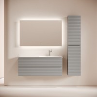 Тумба под раковину Sancos Folk FL120RES, 120 см, подвесная, Ergraut soft, правая