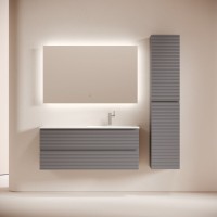 Тумба под раковину Sancos Folk FL120RGS, 120 см, подвесная, Grey soft, правая