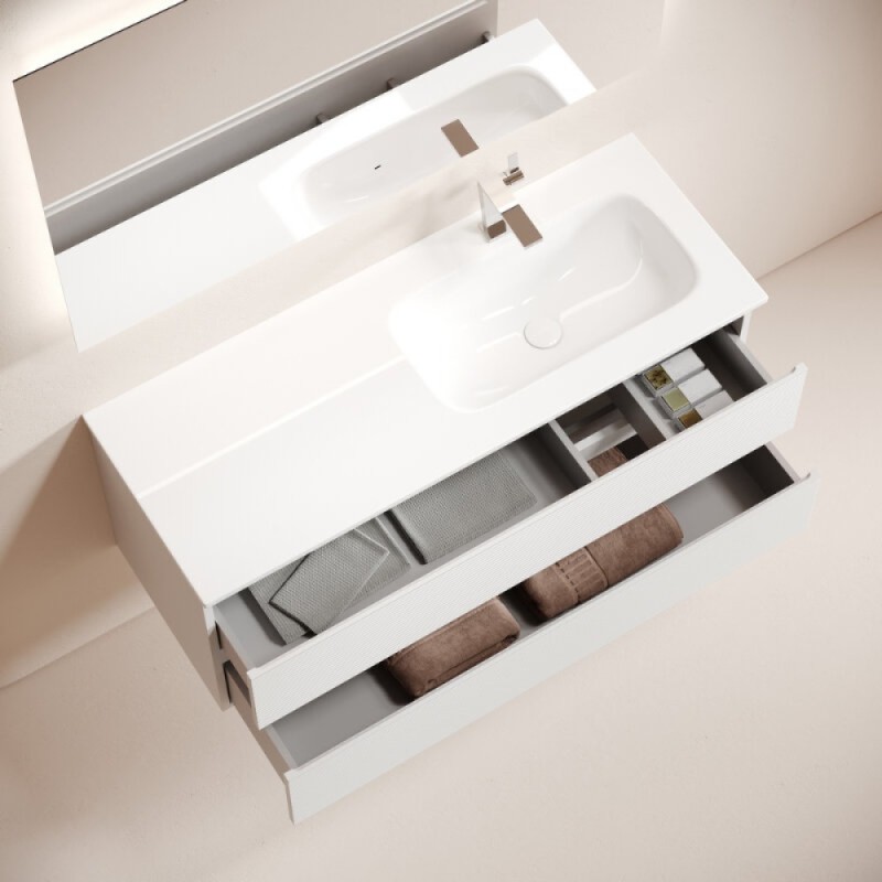 Тумба под раковину Sancos Folk FL120RW, 120 см, подвесная, Bianco, правая