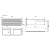 Тумба под раковину Sancos Folk FL120W, 120 см, подвесная, с рельефным фасадом, цвет bianco