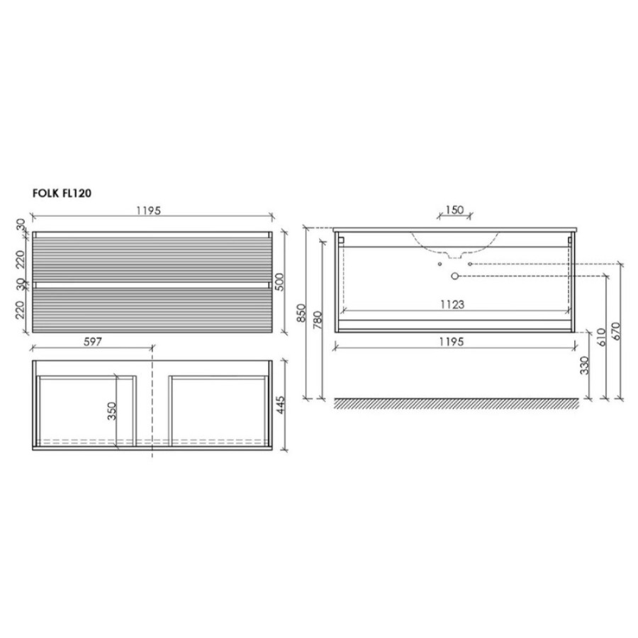 Тумба под раковину Sancos Folk FL120W, 120 см, подвесная, с рельефным фасадом, цвет bianco