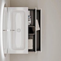 Тумба под раковину Sancos Folk FL120W, 120 см, подвесная, с рельефным фасадом, цвет bianco