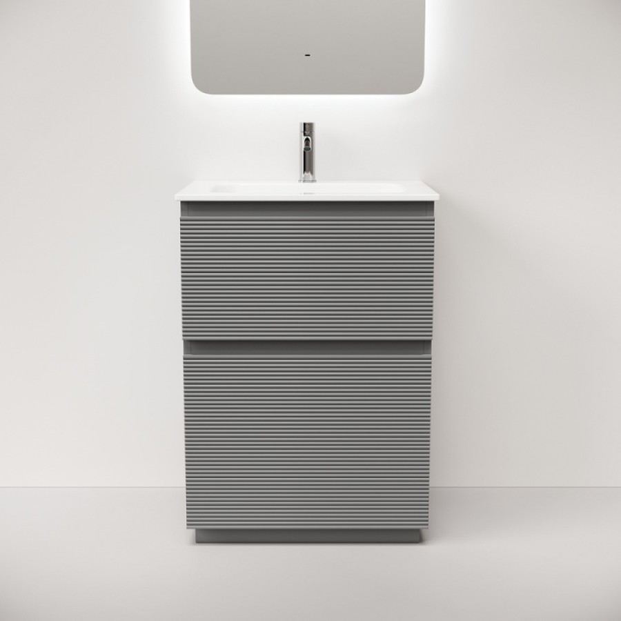 Тумба под раковину Sancos Folk Floor FL60FES, 60 см, напольная, ergraut soft