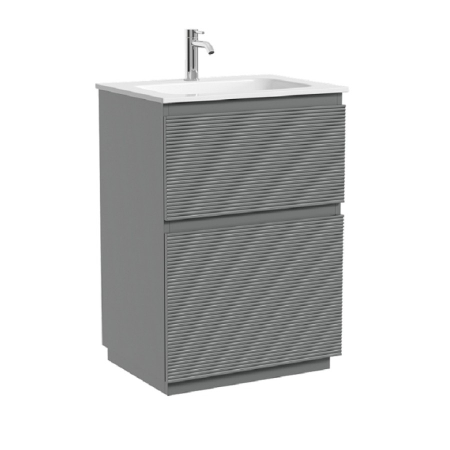 Тумба под раковину Sancos Folk Floor FL60FES, 60 см, напольная, ergraut soft