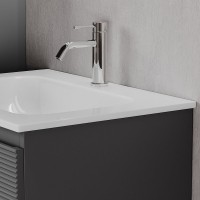 Тумба под раковину Sancos Folk FL60GS, 60 см, подвесная, с рельефным фасадом, цвет grey soft
