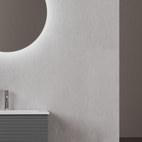 Тумба под раковину Sancos Folk FL60GS, 60 см, подвесная, с рельефным фасадом, цвет grey soft