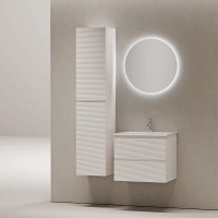 Тумба под раковину Sancos Folk FL60W, 60 см, подвесная, с рельефным фасадом, цвет bianco