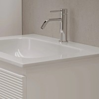 Тумба под раковину Sancos Folk FL60W, 60 см, подвесная, с рельефным фасадом, цвет bianco