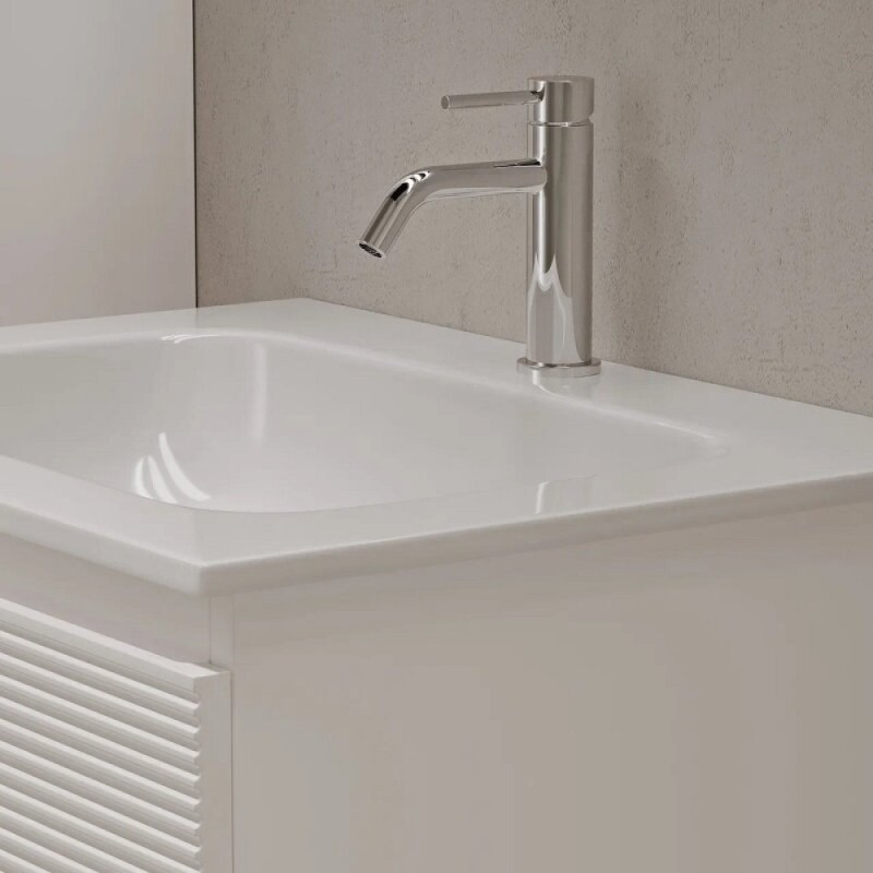 Тумба под раковину Sancos Folk FL60W, 60 см, подвесная, с рельефным фасадом, цвет bianco