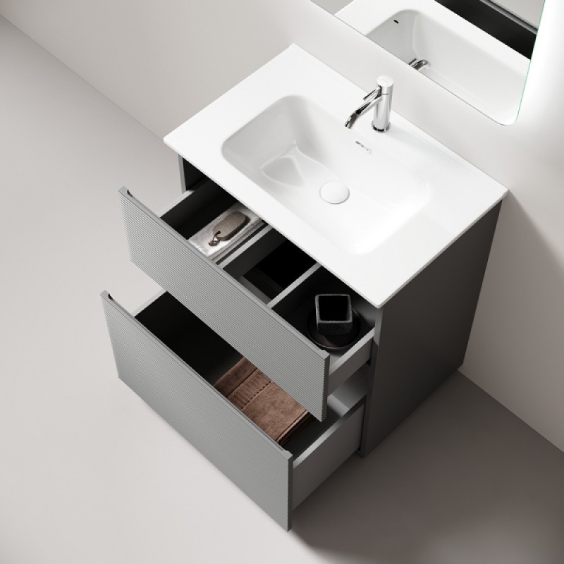 Тумба под раковину Sancos Folk Floor FL70FES, 70 см, напольная, ergraut soft