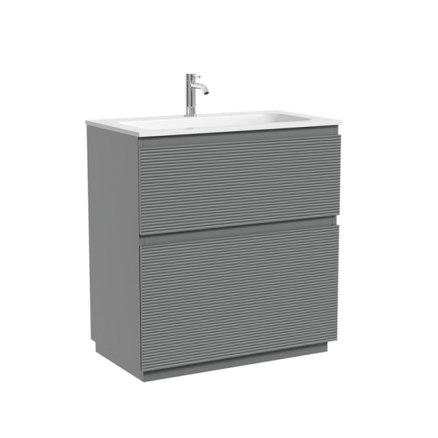 Тумба под раковину Sancos Folk Floor FL80FES, 80 см, напольная, ergraut soft