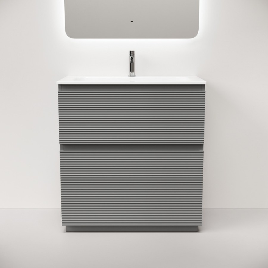 Тумба под раковину Sancos Folk Floor FL80FES, 80 см, напольная, ergraut soft