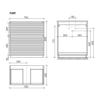 Тумба под раковину Sancos Folk Floor FL80FGS, 80 см, напольная, grey soft