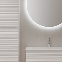 Тумба под раковину Sancos Folk FL80W, 80 см, подвесная, с рельефным фасадом, цвет bianco