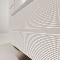 Тумба под раковину Sancos Folk FL80W, 80 см, подвесная, с рельефным фасадом, цвет bianco