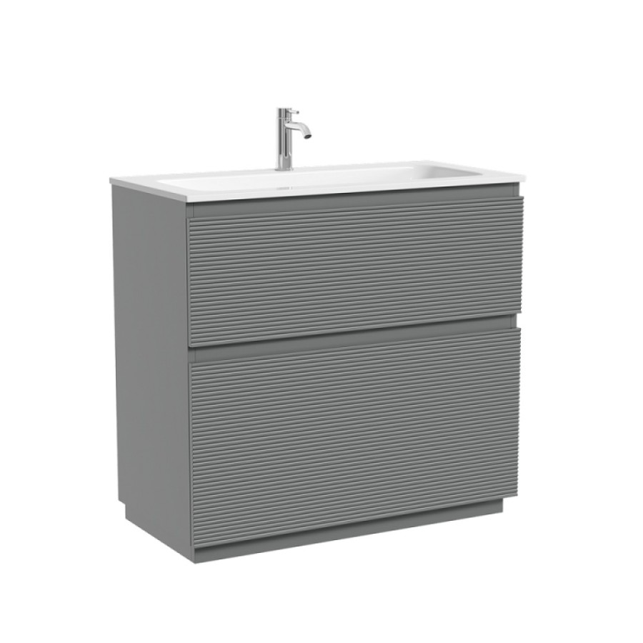 Тумба под раковину Sancos Folk Floor FL90FES, 90 см, напольная, ergraut soft