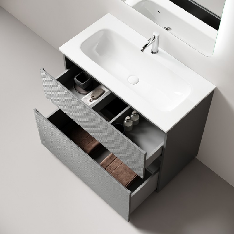 Тумба под раковину Sancos Folk Floor FL90FES, 90 см, напольная, ergraut soft