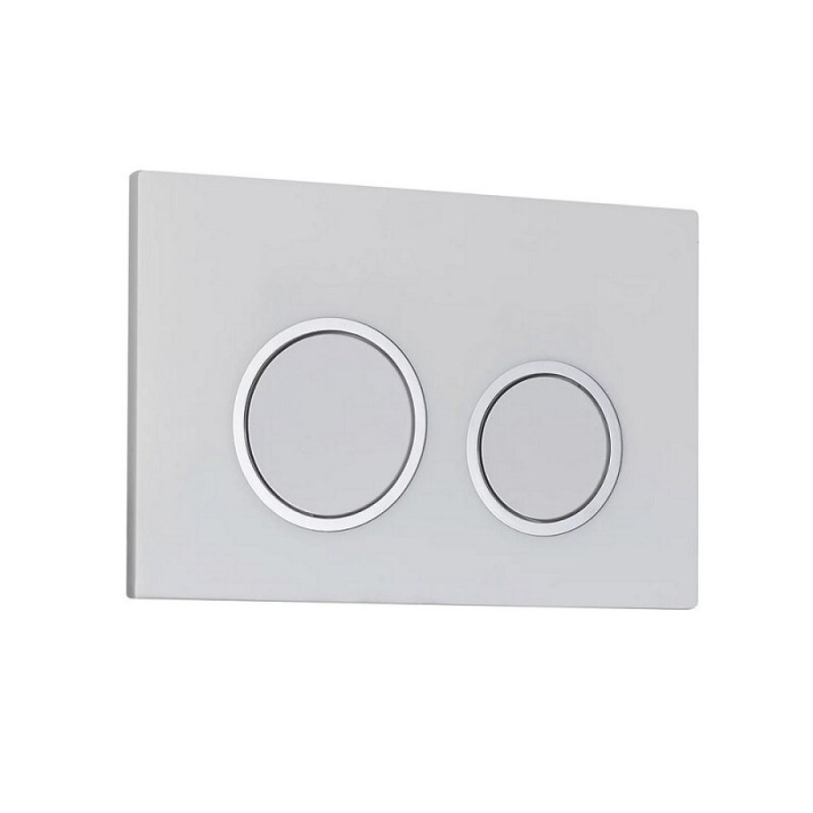 Клавиша смыва Veconi Flush FLV11-W, механическая, белый глянцевый, кайма белый