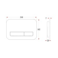 Клавиша смыва Veconi Flush FLV12-B, механическая, черный матовый