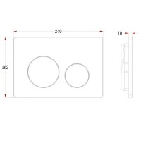 Клавиша смыва Veconi Flush FLV2-C, механическая, хром