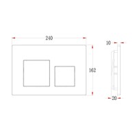 Клавиша смыва Veconi Flush FLV4-W, механическая, белый глянцевый