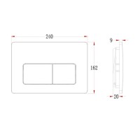 Клавиша смыва Veconi Flush FLV5-B, механическая, черный