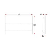 Клавиша смыва Veconi Flush FLV7-B, механическая, черный матовый