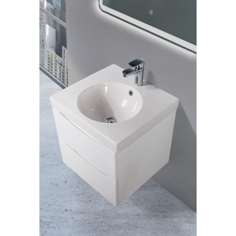 Тумба под раковину BelBagno Fly FLY-500-2C-SO-BL-P, 47,5 х 45 х 45 см, Bianco Lucido/белый глянец