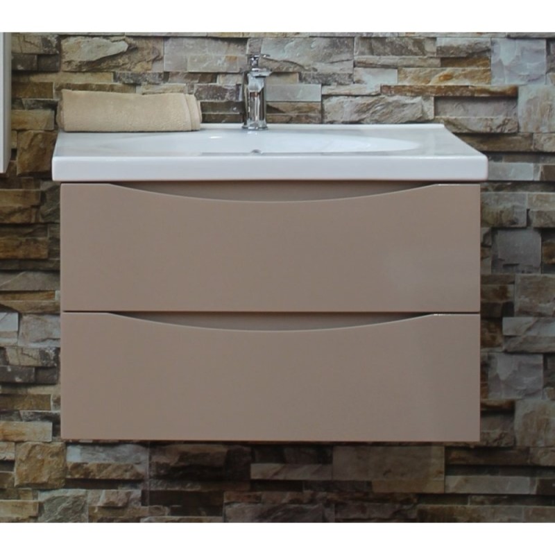 Тумба под раковину BelBagno Fly FLY-700-2C-SO-BL-P, 71 х 46,5 х 45 см, Bianco Lucido/белый глянец