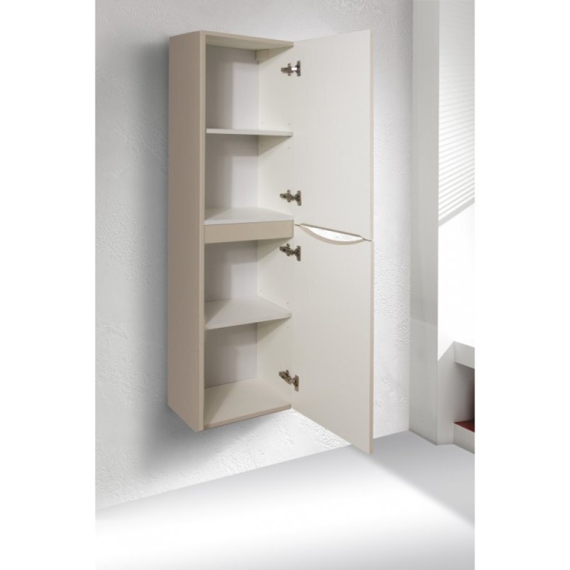 Шкаф-пенал подвесной BelBagno FLY-MARINO-1500-2A-SC-BL-P-L, 40 х 30 х 150 см, Bianco Lucido/белый глянец, левосторонний