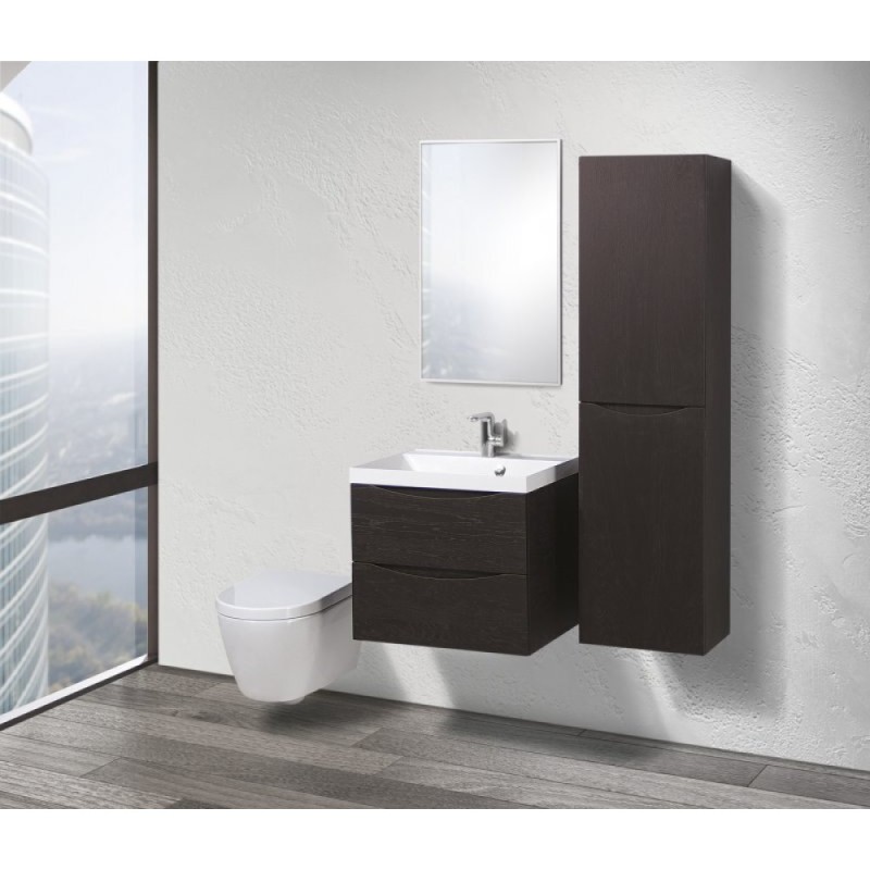 Шкаф-пенал подвесной BelBagno FLY-MARINO-1500-2A-SC-BL-P-L, 40 х 30 х 150 см, Bianco Lucido/белый глянец, левосторонний