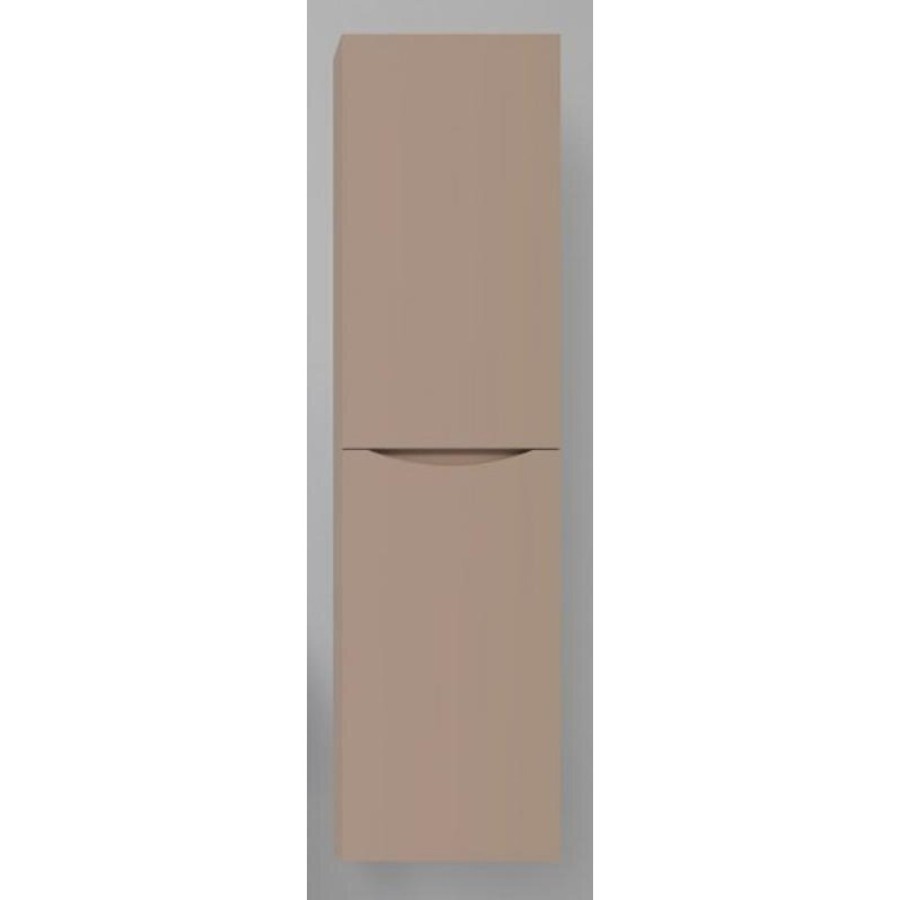 Шкаф-пенал подвесной BelBagno FLY-MARINO-1500-2A-SC-CL-P-L, 40 х 30 х 150 см, Cappuccino Lucido/бежевый глянец, левосторонний