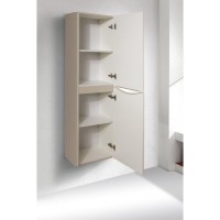 Шкаф-пенал подвесной BelBagno FLY-MARINO-1500-2A-SC-CL-P-R, 40 х 30 х 150 см, Cappuccino Lucido/бежевый глянец, правосторонний