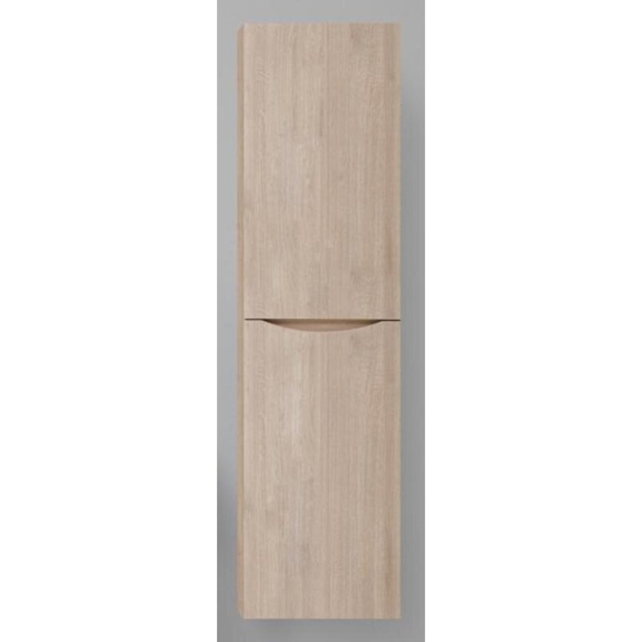 Шкаф-пенал подвесной BelBagno FLY-MARINO-1500-2A-SC-RG-P-R, 40 х 30 х 150 см, Rovere Grigio/светлое дерево, правосторонний