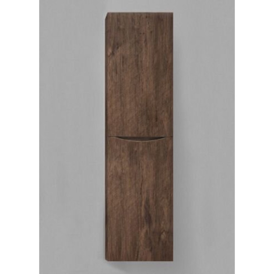 Шкаф-пенал подвесной BelBagno FLY-MARINO-1500-2A-SC-RW-P-R, 40 х 30 х 150 см, Rovere Moro/темно-коричневый, правосторонний