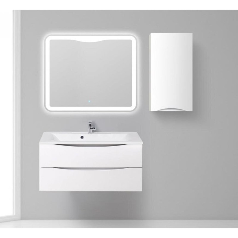 Шкаф подвесной BelBagno FLY-MARINO-750-1A-SC-BO-P-L, 40 х 30 х 75 см, Bianco Opaco/белый матовый, левосторонний