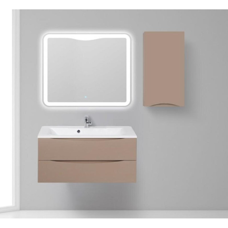 Шкаф подвесной BelBagno FLY-MARINO-750-1A-SC-CL-P-R, 40 х 30 х 75 см, Cappuccino Lucido/бежевый глянец, правосторонний