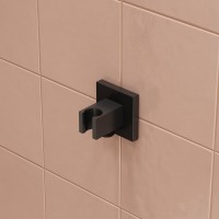Шланговое подключение Iddis Folk FOLBL00i62 с держателем, черный матовый