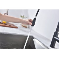 Смеситель для кухонной мойки Paulmark Galant Ga213077-AN, с подключением к фильтру, антрацит