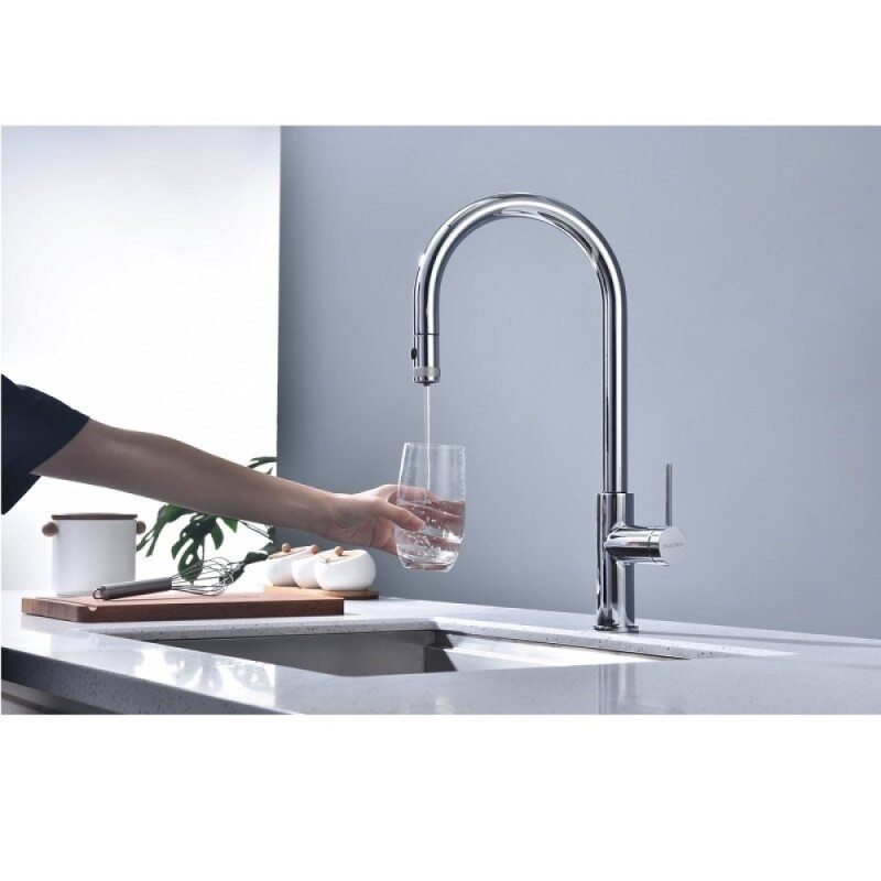 Смеситель для кухонной мойки Paulmark Galant Ga213077-CR, с подключением к фильтру, хром