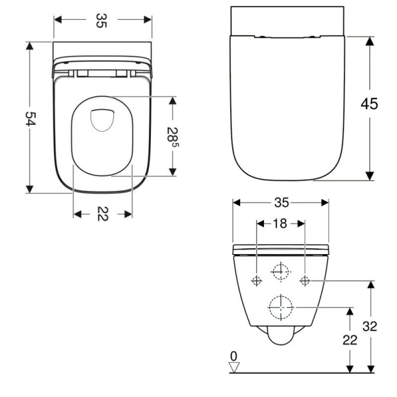 Инсталляция Geberit Duofix с унитазом Smyle Square, сиденье микролифт клавиша Sigma 01 белая, комплект креплений, GEB30011500683
