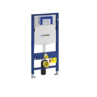 Инсталляция Geberit Duofix с унитазом Smyle Square, сиденье микролифт клавиша Sigma 01 белая, комплект креплений, GEB30011500685