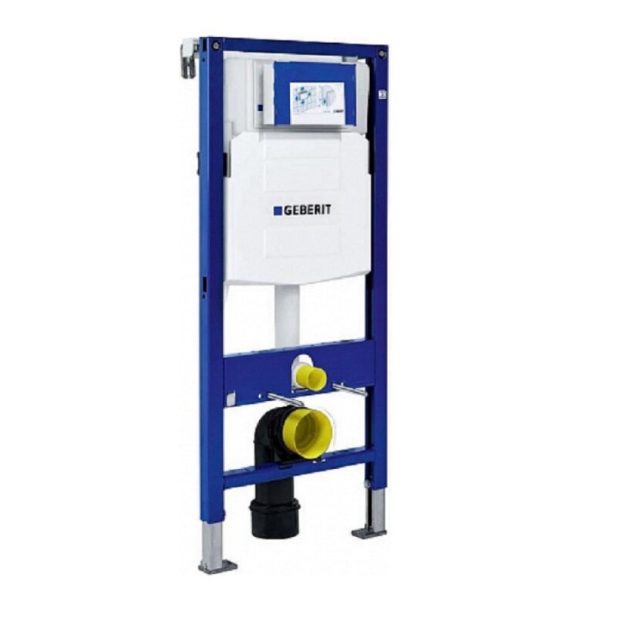 Инсталляция Geberit Duofix с унитазом Smyle Square, сиденье микролифт клавиша Sigma 01 хром глянец, комплект креплений, GEB30021500683