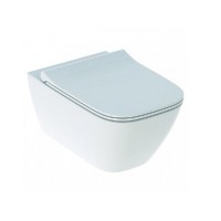 Инсталляция Geberit Duofix с унитазом Smyle Square, сиденье микролифт клавиша Sigma 01 хром глянец, комплект креплений, GEB30021500685