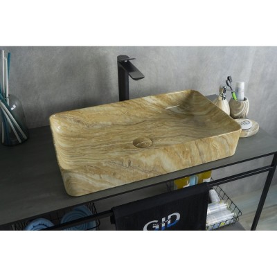 Раковина Gid Mnc595 54456 накладная под камень глянц...