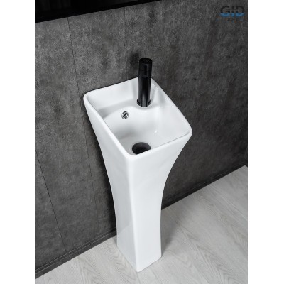 Раковина Gid M9012 81101 накладная белая 30x33x89